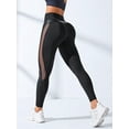 thumbnail image 4 of Women Milk Silk Mesh Patchwork Tights Contour Fitness Gym Yoga Leggings, 4 of 5