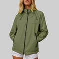 thumbnail image 2 of YDFCWXW Waterproof Rain Jacket Women Lightweight Raincoat for Women Packable Hooded Windbreaker for Outdoor Travel Hiking AG, 4XL, 2 of 8