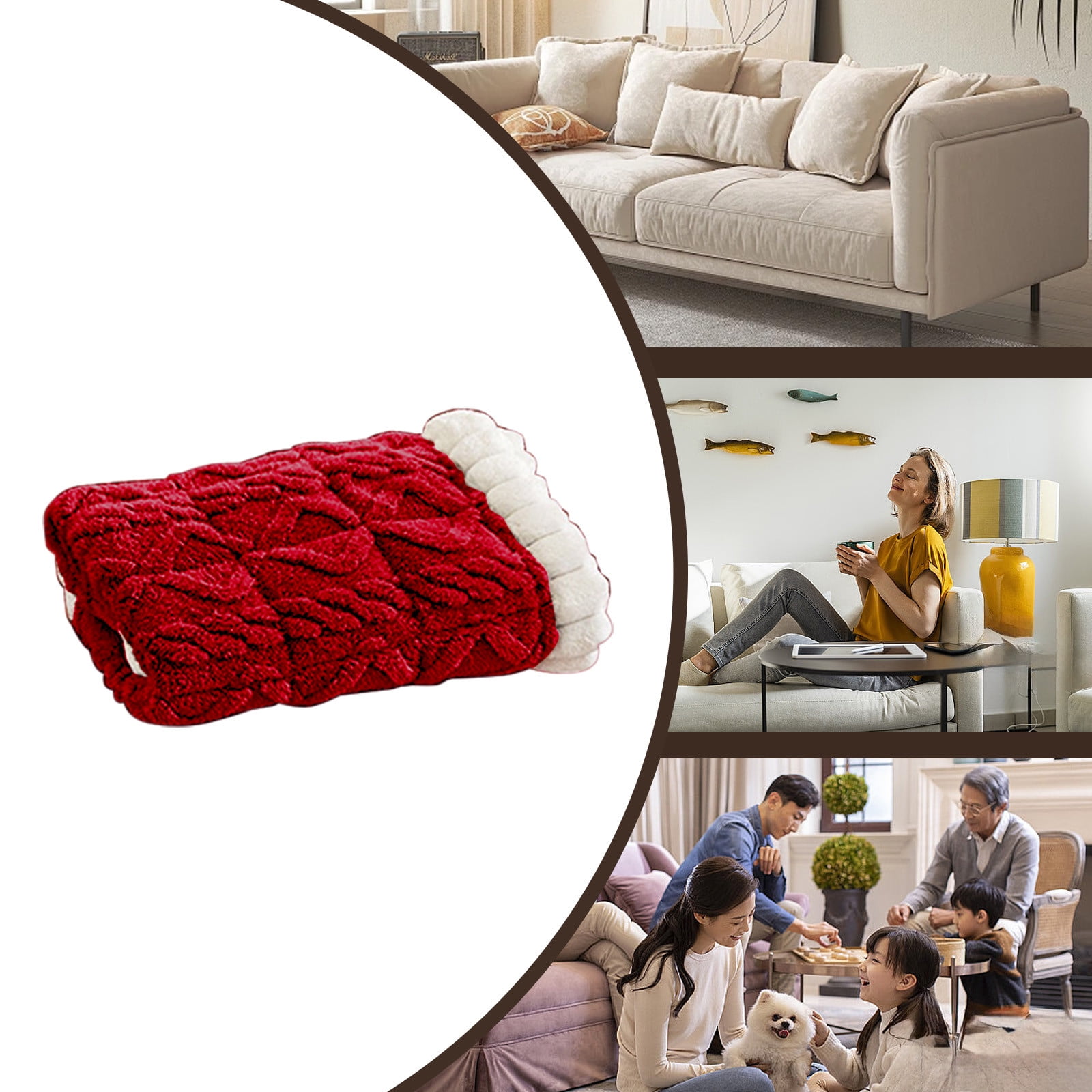 Sofa Cushion Replacement for Straight Sitting with Thickened Comfort and Supportive Backrest for Living Room Seating and Seasonal Home Decor Topliu