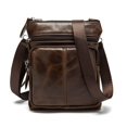 thumbnail image 1 of Bolso de hombro para hombre Bolso de cuero genuino para hombre Bolso pequeño informal Bolso bandolera de cuero de vaca Bolso bandolera para hombre, 1 of 3