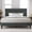 Gray, variant on Lifezone Queen Bed Frame with Velvet Upholstered Headboard, Metal Support, No Box Spring Needed, Noise Free, Easy Assembly, Beige