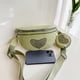 thumbnail image 3 of Bolsa De Pecho Bolso de pecho para mujer, riñonera con remaches de amor, bandolera de viaje (verde) Tmvgtek Para Estrenar, 3 of 4