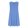 thumbnail image 5 of MEZZALL Summer Girls Sleeveless Solid Color Dress Party Gown For Wedding Casual Play Toddler Kids Children O-Neck Cozy Dresses, 5 of 7