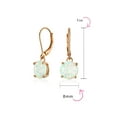 thumbnail image 4 of Bling Jewelry Womens Round Solitaire Created Opal Lever back Drop Dangle Earrings Sterling Silver 8MM, 4 of 6