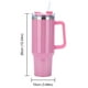 thumbnail image 2 of Vaso aislado con paja de 40oz con asa, botella de agua deportiva, taza con aislamiento térmico al vacío de acero inoxidable para bebidas frías y calientes, 2 of 8