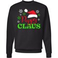 thumbnail image 2 of Inktastic Poppy Claus with Christmas Santa Hat and Snowflakes Adult Sweatshirt, 2 of 4