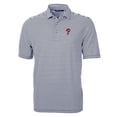 thumbnail image 2 of Men's Cutter & Buck Navy Philadelphia Phillies Virtue Eco Pique Stripe Recycled Polo, 2 of 3