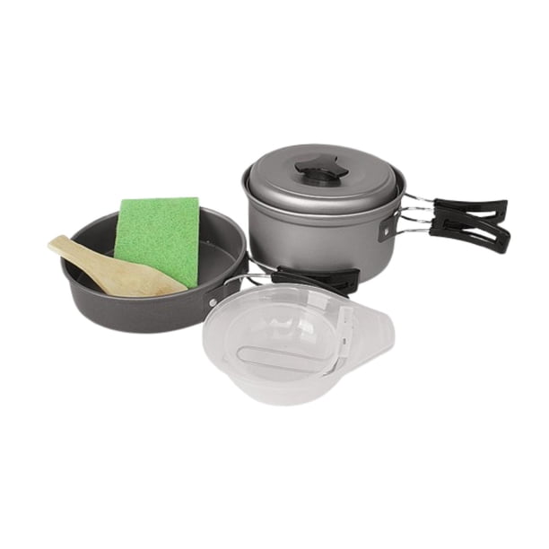 Juego de utensilios de cocina para acampar, juego de utensilios de cocina para exteriores, sartén, juego de cocina para acampar para actividades al