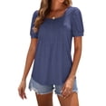 thumbnail image 4 of OutfitShow Summer Square Neck Tops for Women Puff Short Sleeve Shirts Dressy Casual Tunic Blouses, 4 of 8