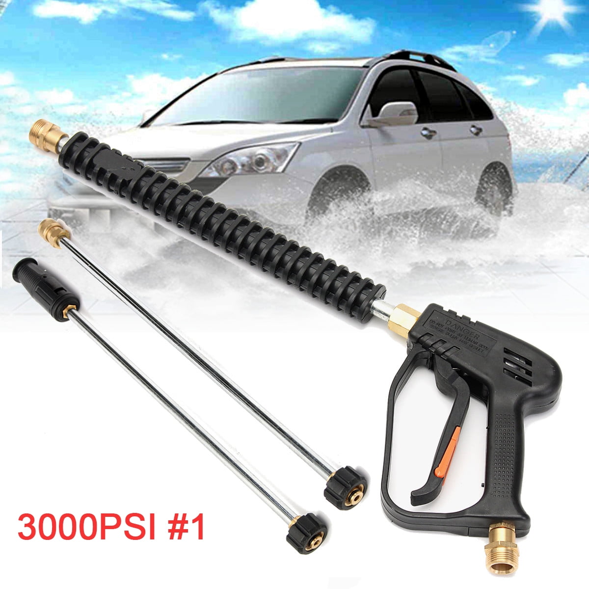 Car Wash Pressure Washer Gun Portable High Pressure Car Washer 12V Gun Pump Electric