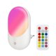 thumbnail image 1 of pequeña luz de noche Luz de enchufe RGB de 16 colores con enchufe de control remoto en la pared Luz de noche LED Brillo Lámpara ajustable para escalera Baño Habitación de niños Garaje Gabinete Dormit Irfora pequeña luz de noche, 1 of 7