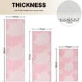 thumbnail image 4 of Pink Floral and Petal Pattern Kitchen Rugs Sets Of 3,Kitchen Runner Rugs Non Skid Washable,Decorative Kitchen Floor Mats for Kitchen,Sink,Laundry,17"x30"+ 17"x47" + 17"x59", 4 of 6