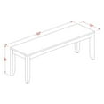 thumbnail image 3 of Pemberly Row Traditional 18" Wood Dining Bench in Cappuccino, 3 of 3