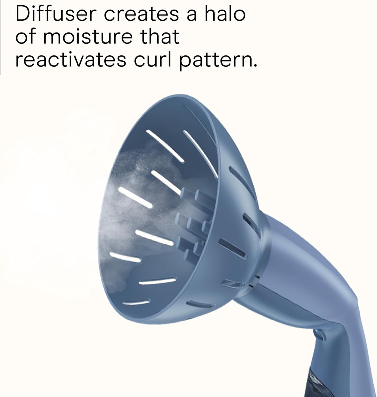 INFINITI PRO CONAIR Steam Therapy Hair Steamer, Portable Hair Steamer with 7" Diffuser Attachment, 30-Second Heat-Up, Penetrating Steam Helps Detangle, Reshape, and Volumize Curls