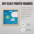 thumbnail image 1 of GOOHOCHY 1Set Square Blank Clay Picture Frame with Wood Material Creative Development Educational Toy 11.8x7.9in, 1 of 6