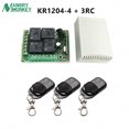433Mhz Universal Wireless Remote Switch DC12V 4CH relay Receiver Module