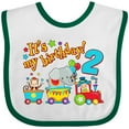 thumbnail image 3 of Inktastic Its My Birthday- Circus Train 2nd Birthday Boys or Girls Baby Bib, 3 of 4