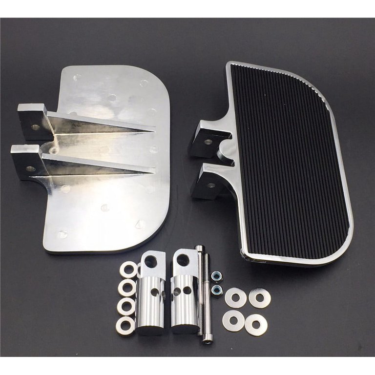 HTT-MOTOR Motorcycle Chrome Passenger Mini Floorboards Rear Footboards Foot  Rest Pegs Mounts Fit Harley-Davidson Electra Glide Heritage Softail Fat