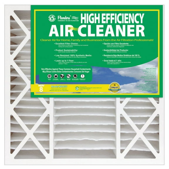 Flanders 82655.0452025 20 x 25 in. High Efficiency Residential Air Cleaner Cartridge - Pack Of 2