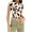 Khaki, variant on qucoqpe Womens 2026 Spring Summer Fashion Floral Printed Crewneck Short Sleeve Tee Casual Slim Fit Blouses Tops