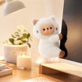 thumbnail image 3 of Magnetic Cat Stuffed Animal with Soft Plush, Single Piece, White and Brown, for Desk and Monitor, Cute Plush Toys Decoration, 3 of 5