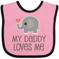 thumbnail image 3 of Inktastic My Daddy Loves Me Boys or Girls Baby Bib, 3 of 4