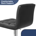 thumbnail image 2 of MoNiBloom Swivel Bar Stool Set of 2, Square Leather Adjustable Height Bar Stool Lift Pub Chair for Kitchen, Black, 2 of 10