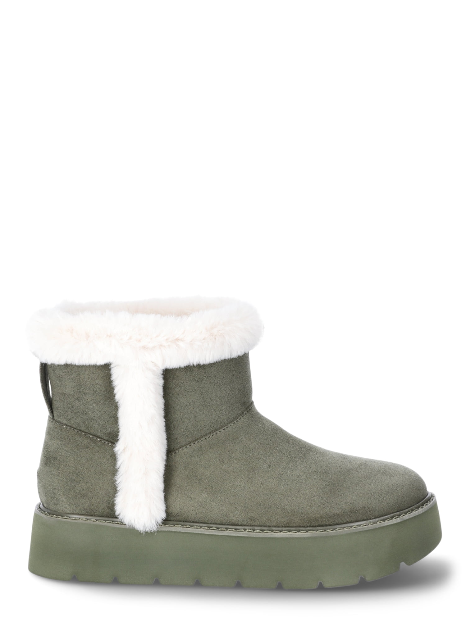 Time and Tru Women's Platform Mini Cozy Boots