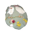 thumbnail image 2 of Balery Cute Farm Birds Shower Caps, Double Layer Waterproof Shower Cap, Double Layers Reusable Shower Cap With Soft Comfortable For Long Thick Hair Soft Bath Shower Hair Caps, 2 of 9
