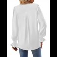 thumbnail image 4 of Blusas de Larga para Mujer 2025, Elegantes, Informales, con Cuello en V, Tipo Túnica, Blusa Holgada de para el Trabajo. XL, 4 of 5