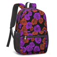 thumbnail image 2 of Pioneer Flower Floral Print Pattern 17" School Backpacks for Teens,Waterproof Oxford Fabric,S-Shape Padded Straps for School,Travel,Hiking,Camping, 2 of 5