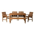 Manor Park 6Piece Chevron Outdoor Patio Dining Set Brown