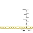 thumbnail image 3 of 10K Yellow Gold 3mm Hollow Figaro Chain, FREE Microfiber Cloth, Link Mens Womens Necklace, Giorgio Bergamo, 3 of 6