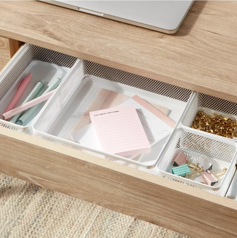 Mesh Desk Organizer White