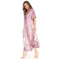 thumbnail image 3 of Sakkas Viveka Embroidered Caftan Dress - 2-Lilac - One Size, 3 of 5