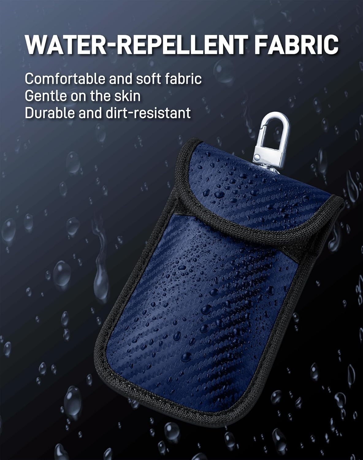 Faraday Bag for Key Fob, Premium Key Fob Protector, RFID Signal Blocking, Security Protection, Anti-Theft Pouch, Case Blocker
