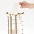 thumbnail image 6 of mDesign Metal Toilet Paper Holder Stand, Freestanding 3 Roll Reserve, Soft Brass, 6 of 8