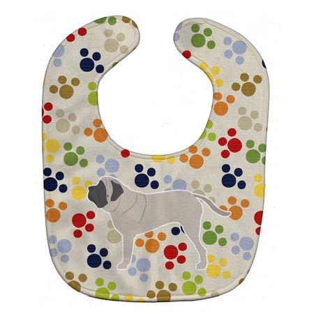 English Mastiff Pawprints Baby Bib