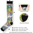 thumbnail image 3 of FREEAMG 1 Pair Wild Field Flowers Compression Socks 20-30mmHg Knee High Women Socks Tube Athletic Stockings for Men Sport Soccer Running Cycling Medical Nurse Winter Travel, 3 of 7
