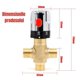 thumbnail image 3 of Compañero de ducha con control de temperatura, construcción en latón, válvula de tres vías con bloqueo de seguridad para una fácil instalación en la mayoría de los sistemas de calentamiento de agua, 3 of 5