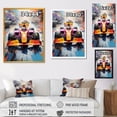 thumbnail image 4 of Designart "Fauvist Speed Track for Formula Race II" Architecture Framed Wall Art - Modern Yellow Race Tracks Bedroom Framed Canvas Wall Art, 4 of 6