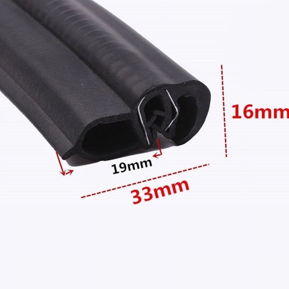 Furulu 118 INCH EPDM Rubber & Steel Car Door Edge Seal Weatherstrip Left or Right