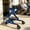 Blue without Leg Support, variant on Standing Walker with Seat and Armrest for Seniors, Foldable Standing Frame with Wheels, Adjustable Upright Walkers for Seniors for Rehabilitation and Mobility Support, 74 lbs