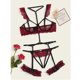thumbnail image 3 of Sujetador de encaje sexy, bragas de uniforme ahuecadas, liguero, ropa interior, traje, tentación, diversión, 3 of 6