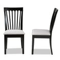 thumbnail image 3 of Bowery Hill Gray Upholstered Espresso Wood 2-Piece Dining Chair Set, 3 of 8