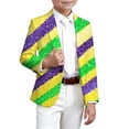 thumbnail image 3 of Kiijoy Toddler Boys Carnival Print Blazer Formal Lapel Long Sleeve Suit Jacket, Sizes 3-4, 3 of 3