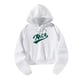 thumbnail image 2 of Sudadera con capucha para mujer, sudadera con capucha de gran tamaño para mujer, estampado verde, sudadera blanca de manga larga de moda, sudadera con XL, 2 of 10