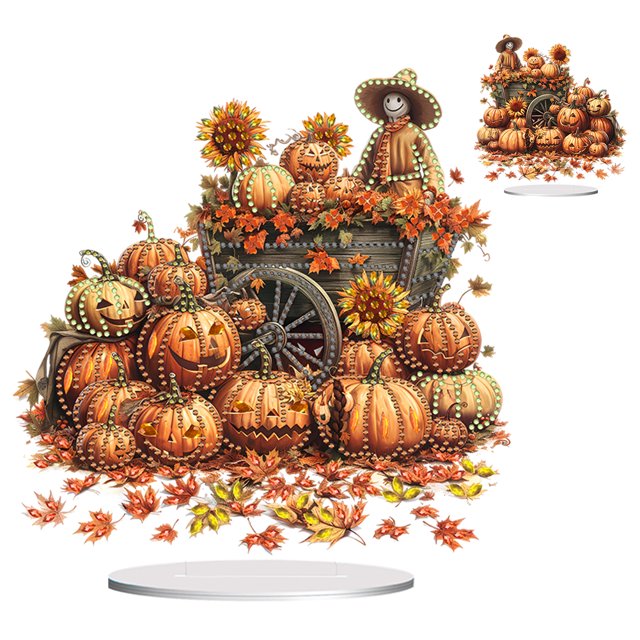 Decoraciones Mesa Diamante 5D Diy Ornamentos Escritorio Kit Pintura Forma Especial Arce para La Oficina en El