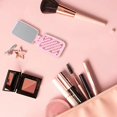 thumbnail image 5 of DESIGNICE Compact Mirror,Integrated Comb Travel Makeup Mirror,Daily Carry Small Mirror,Pink, 5 of 7