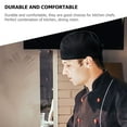 thumbnail image 5 of 5 gorros de chef para cocina, restaurante, servicio y turbante (negro), 5 of 5